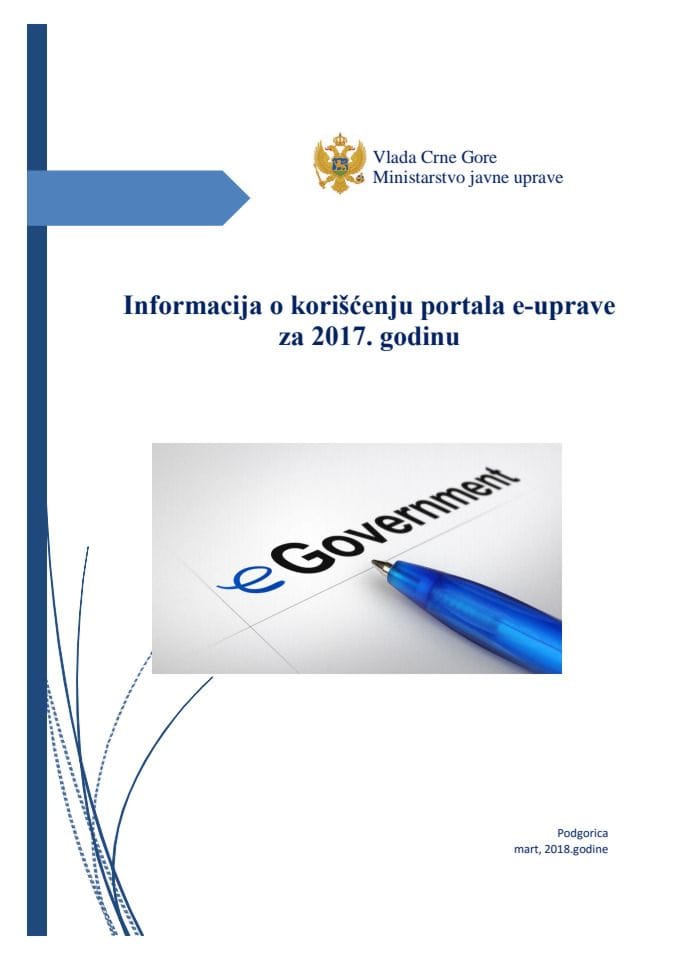 Informacija o korišćenju portala e-Uprave za 2017. godinu