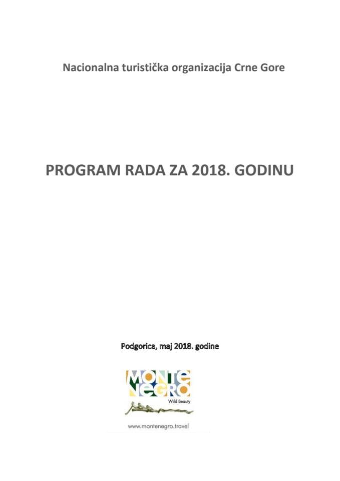 Predlog programa rada i Predlog finansijskog plana Nacionalne turističke organizacije Crne Gore za 2018. godinu