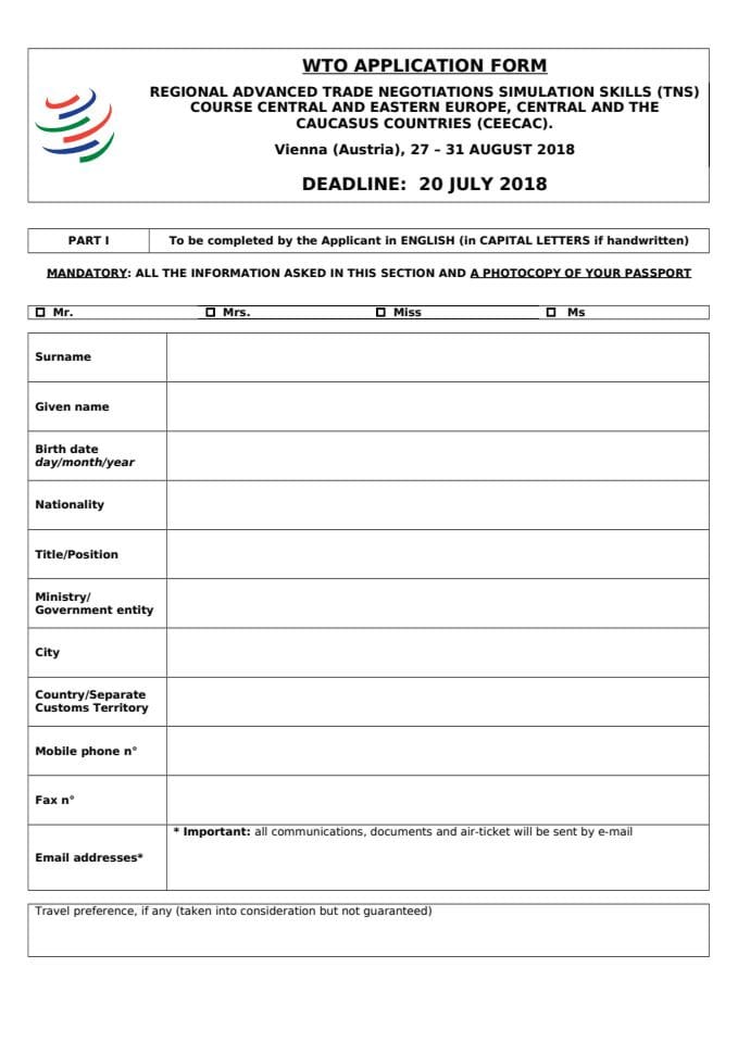 2. Application Form - Participants - ranking