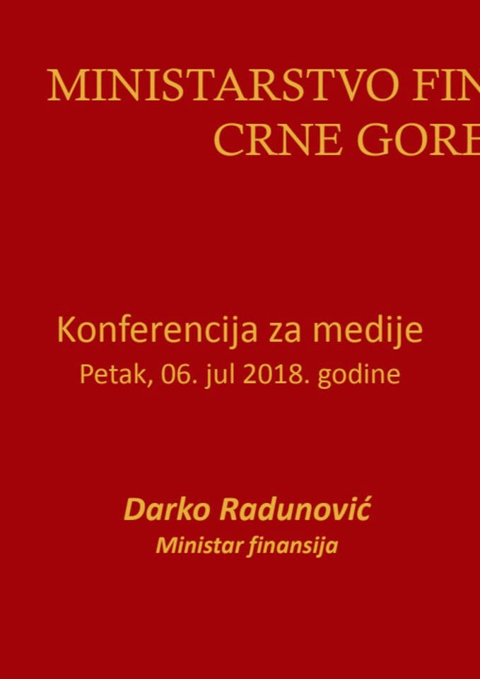 Prezentacija ministar finansija Darka Radunovića