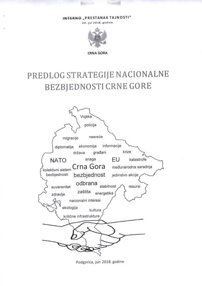 Predlog strategije nacionalne bezbjednosti Crne Gore