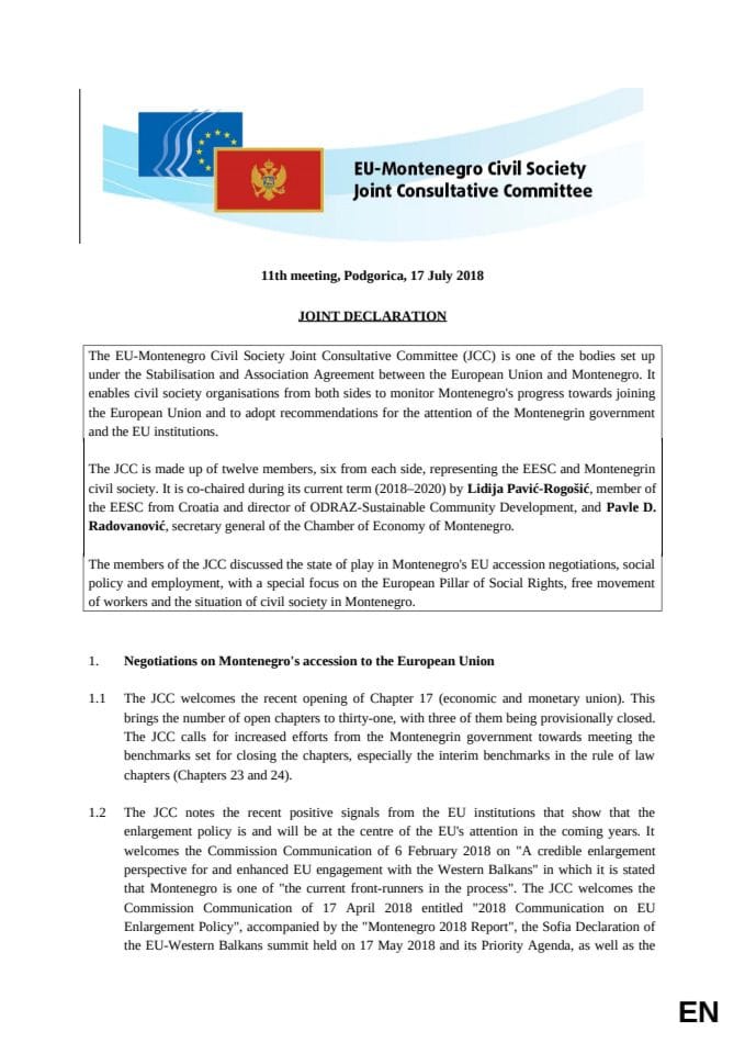 Joint declaration 11th EU-MNE Civil Society-adopted