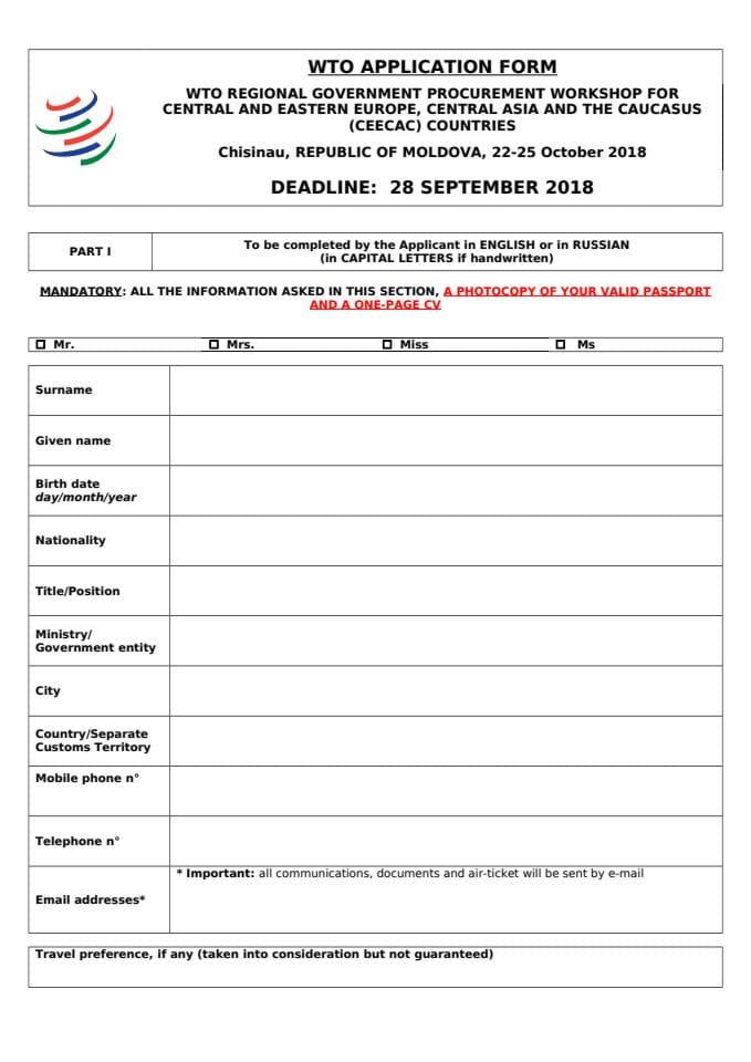 Application form (13.7.2018) - CEECAC GP (Moldova - Oct 2018) _West_Balkans