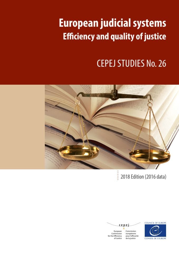 Izvještaj CEPEJ-a - Evropski pravosudni sistemi - efikasnost i kvalitet pravosuđa (izdanje 2018, podaci 2016)