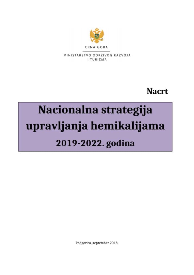 Nacrt strategije upravljanja hemikalijama 2019-2022