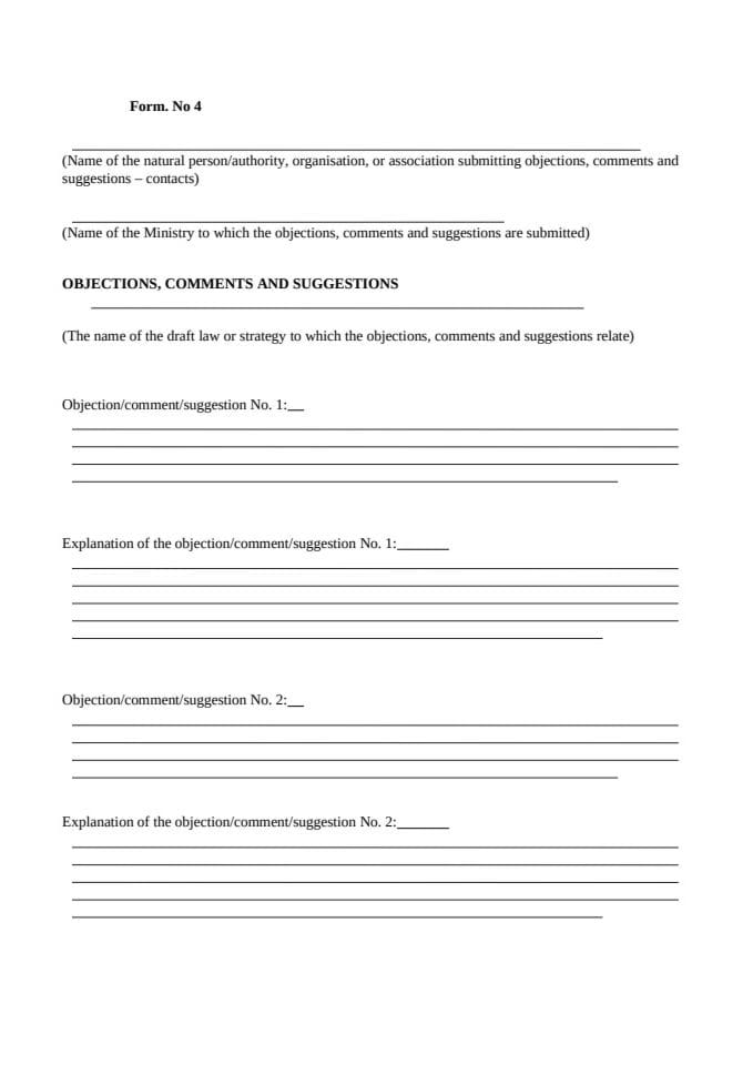 FORM No 4