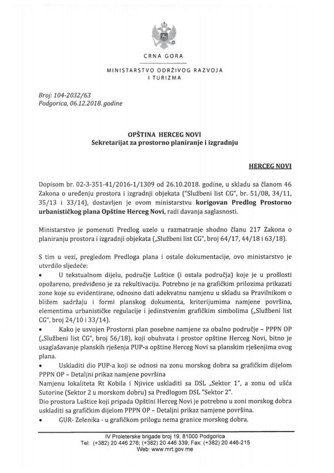 104-2032_63 Korigovan Predlog Prostorno urbanističkog plana Opštine Herceg Novi