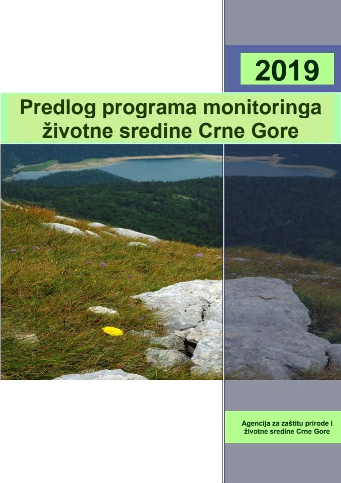 Predlog programa monitoringa životne sredine Crne Gore za 2019. godinu