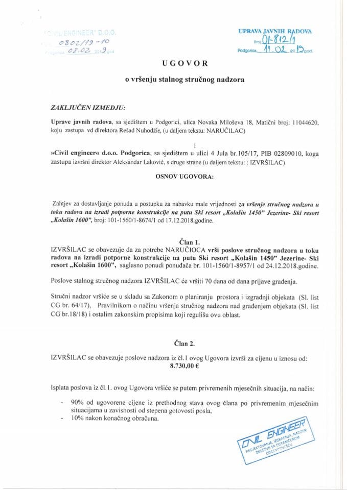 Ugovor Civil engineer-potporne konstrukcije Kolasin 1450_2019_02_11_08_36_13_123