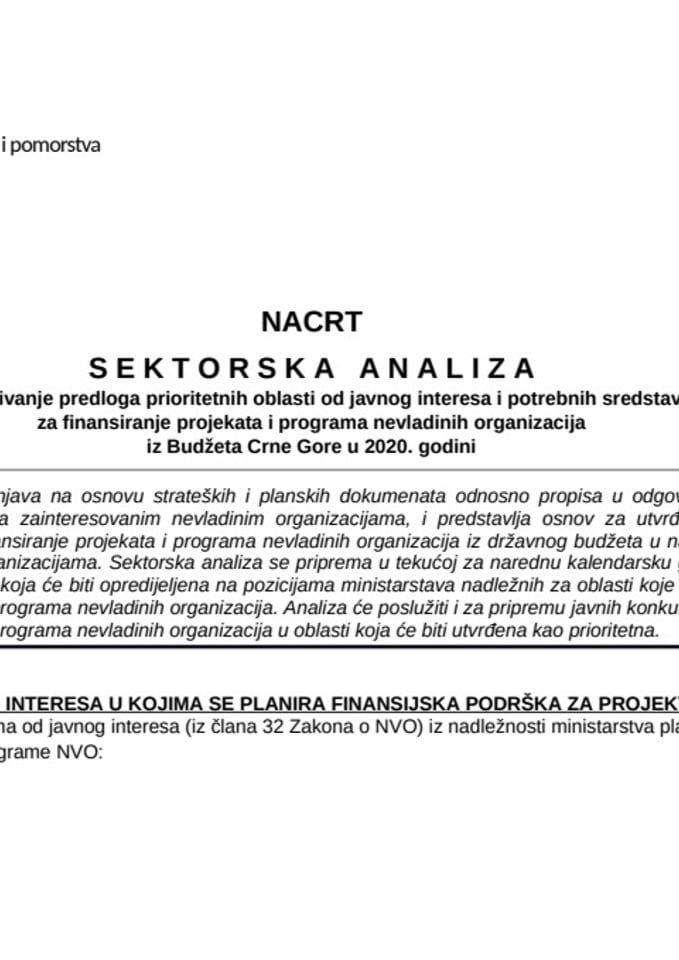 Obrazac sektorske analize 2020-Zaštita lica sa invaliditetom u oblasti saobraćaja