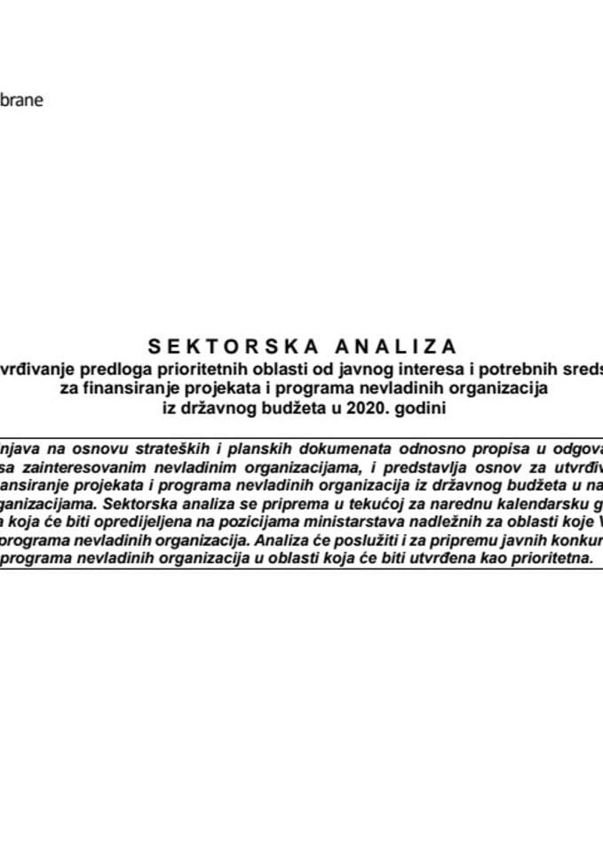 Sektorska analiza evroatlantske i evropske integracije Crne Gore