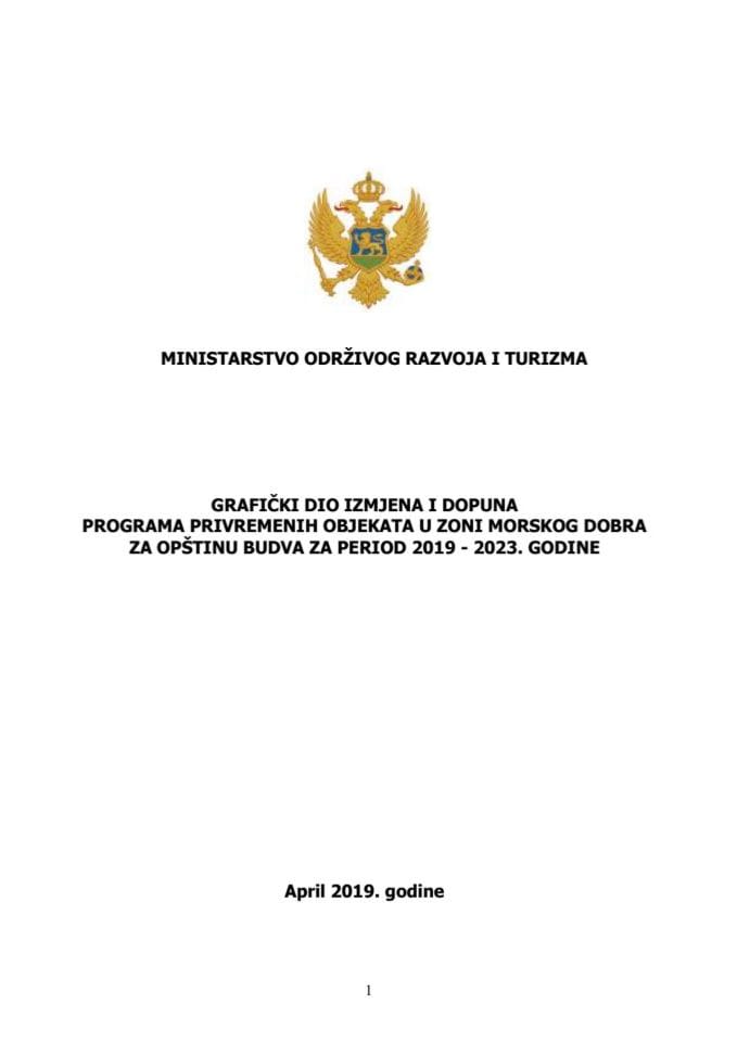 Opština Budva Grafički dio Izmjena i dopuna Programa privremenih objekata u zoni morskog dobra za period 2019 - 2023. godine