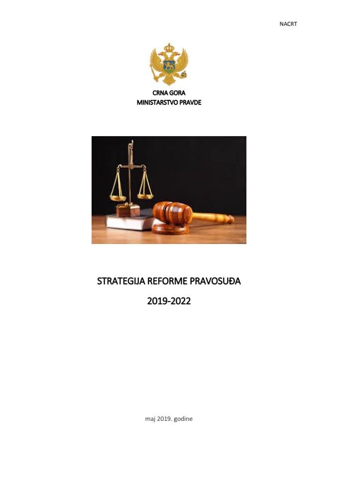 Nacrt Strategije reforme pravosuđa 2019-2022