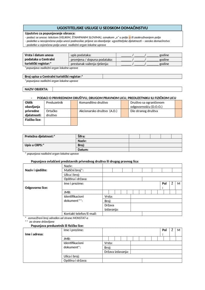CTR - Obrazac - Seoska domacinstva