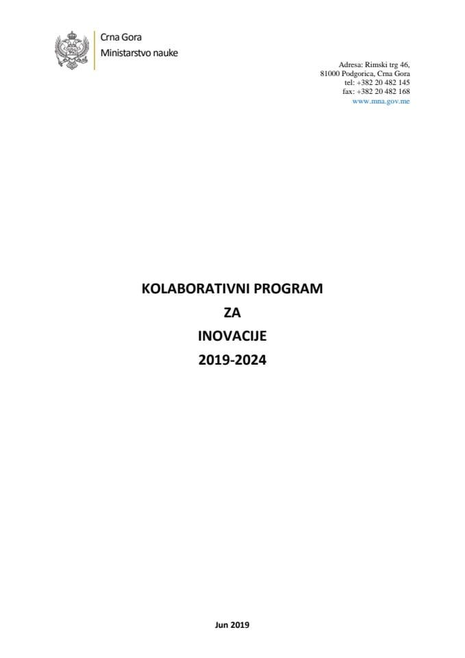 Predlog kolaborativnog programa za inovacije 2019-2024