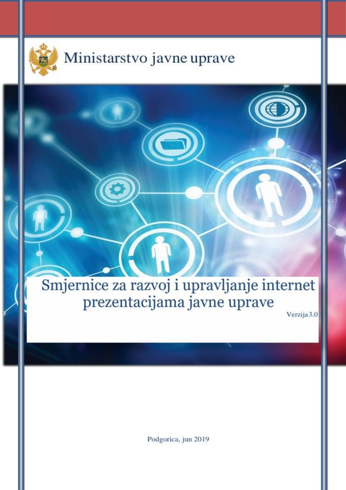 Smjernice za razvoj i upravljanje internet prezentacijama  javne uprave - Verzija 3.0 -  jun 2019