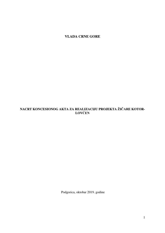 НАЦРТ Концесионог акта зицара Котор-Ловцен окт 2019