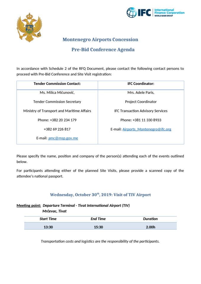 Pre-Bid Conference Agenda