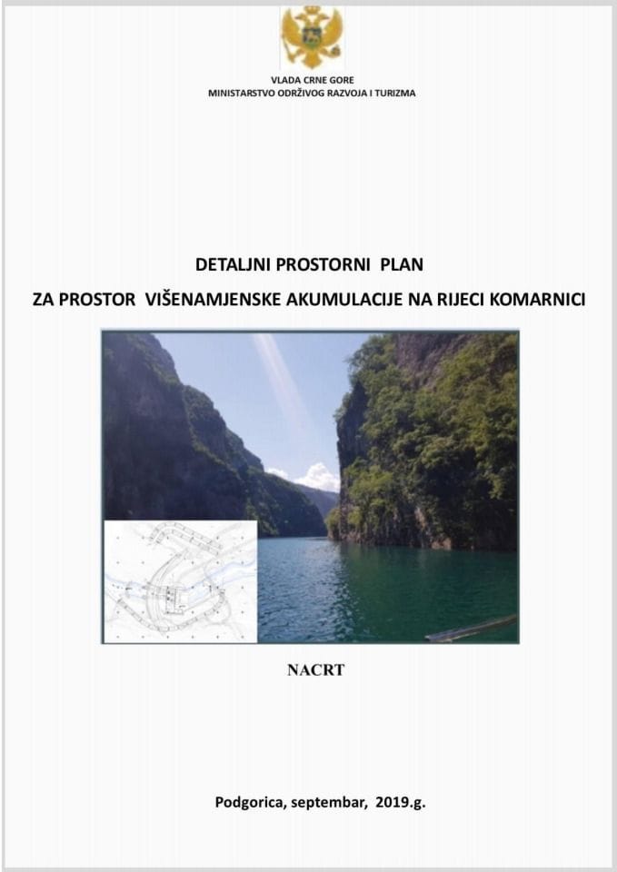 Nacrt detaljnog prostornog plana za prostor višenamjenske akumulacije na rijeci Komarnici s Predlogom programa održavanja javne rasprave