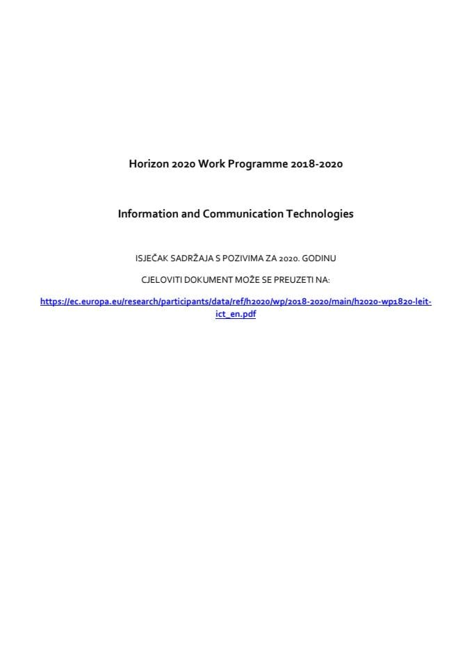 Information and Communication Technologies