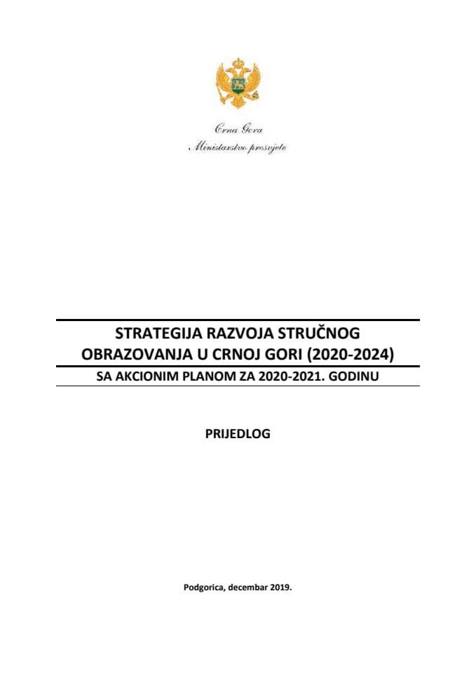 Predlog Strategije Razvoja Stručnog Obrazovanja U Crnoj Gori (2020-2024 ...