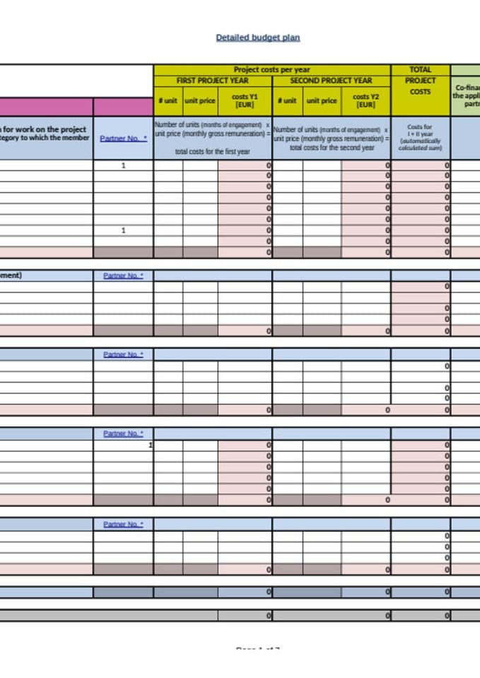 3. Project Budget