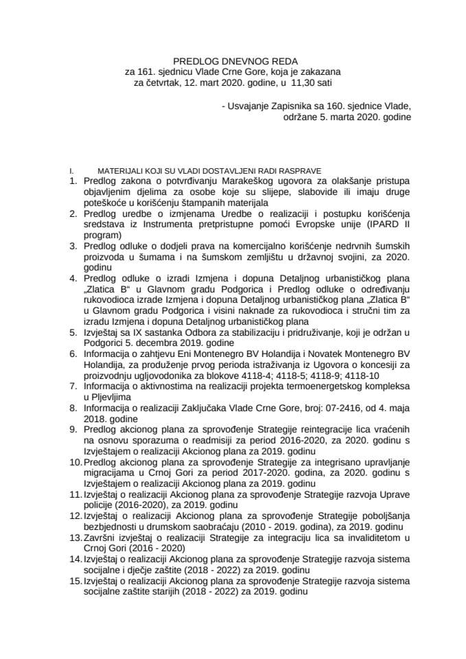 PREDLOG DNEVNOG REDA 161-2020