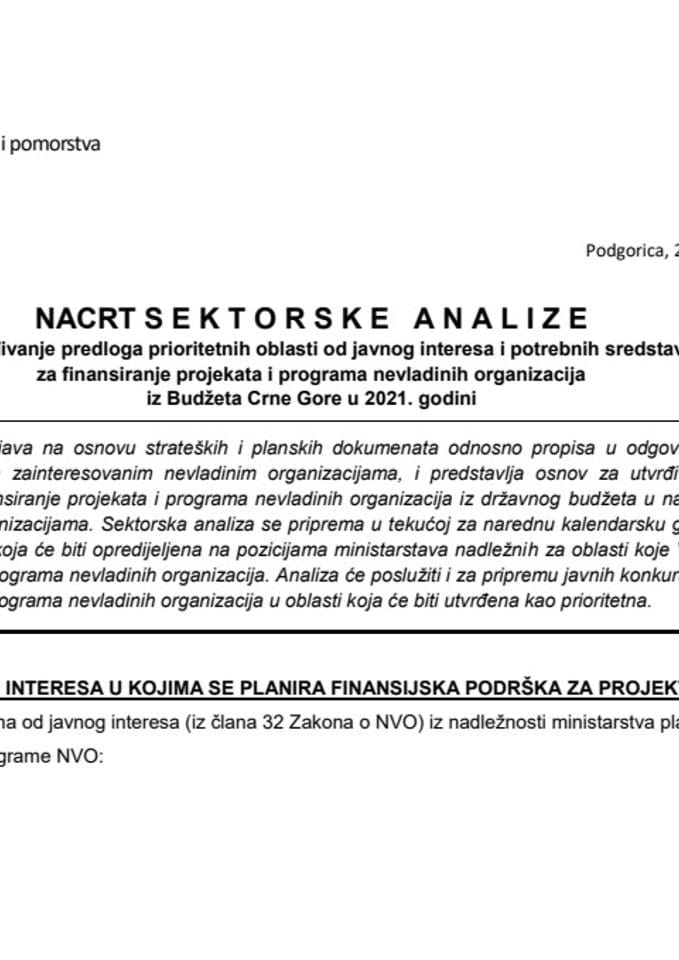 Nacrt sektorske analize 2021-Zaštita lica sa invaliditetom u saobraćaju