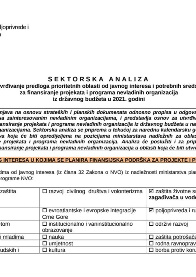 MPRR_NVO Sektorska analiza za 2021 godinu