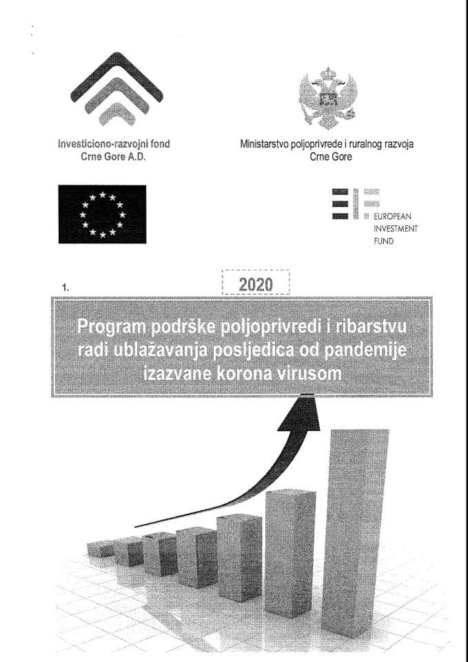 Program podrške poljoprivredi i ribarstvu radi ublažavanja posljedica od pandemije izazvane korona virusom