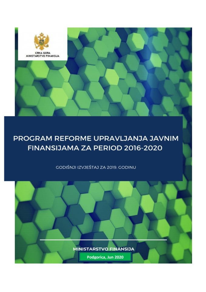 Godišnji izvještaj Programa reforme upravljanja javnim finansijama 2016 - 2020. za 2019. godinu, sa Akcionim planom za 2020. godinu i Pasoš indikatorima (bez rasprave)