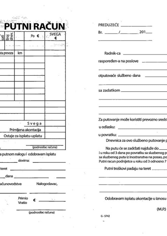 Putni nalozi za period 03.-07.08.2020.