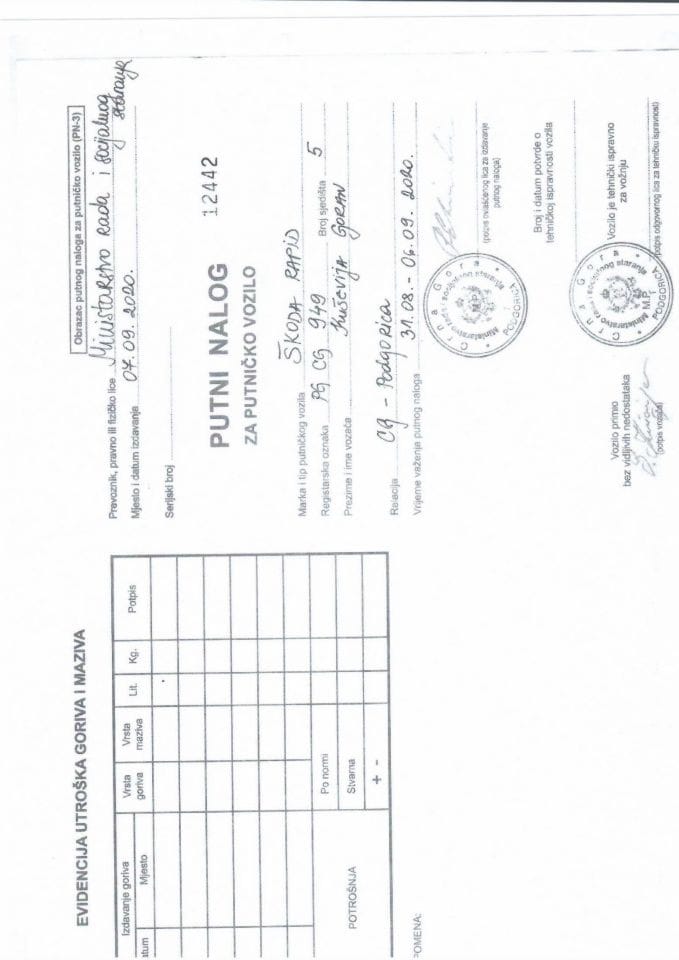 Putni nalozi 31.08-06.09