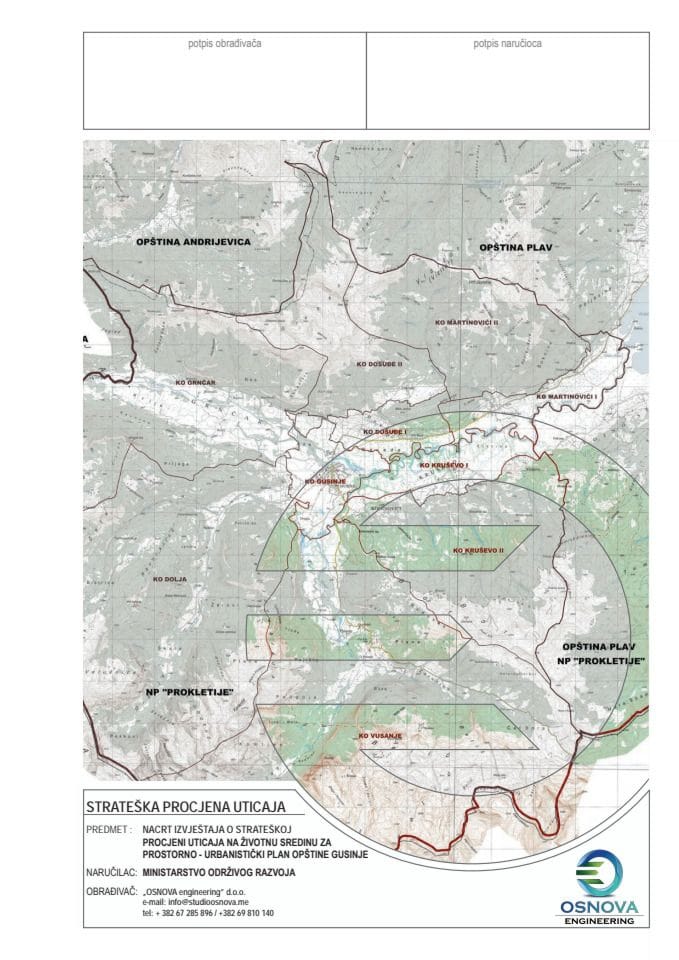 Nacrt Izvještaja o strateškoj procjeni uticaja na životnu sredinu
