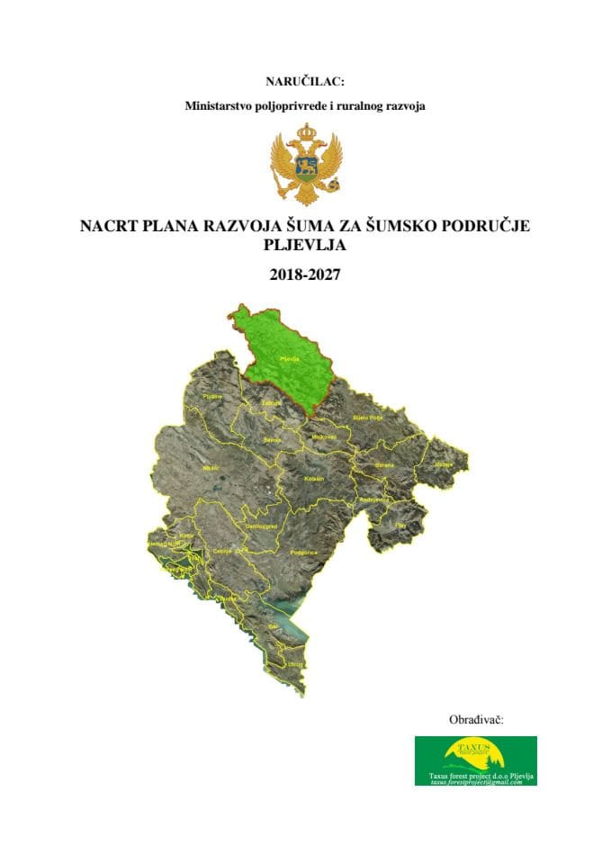 Nacrt Plana razvoja ŠP Pljevlja 2018-2027