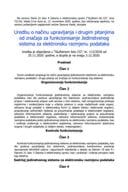 Uredba o  nacinu upravljanja i drugim pitanjima od znacaja za funkcionisanje jedinstvenog sistema za elektronsku razmjenu podataka