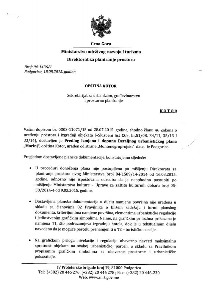 04_1436_1 Predlog IID DUP-a Morinj Opstina Kotor