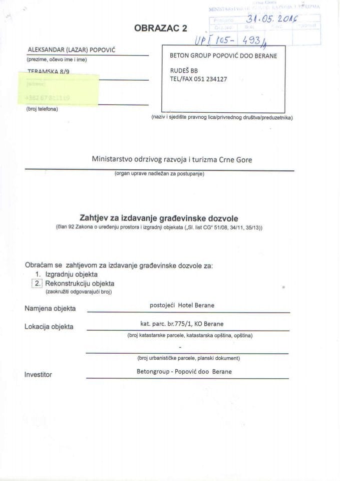 UPI 105_493_1 Beton grop Popovoc Berane