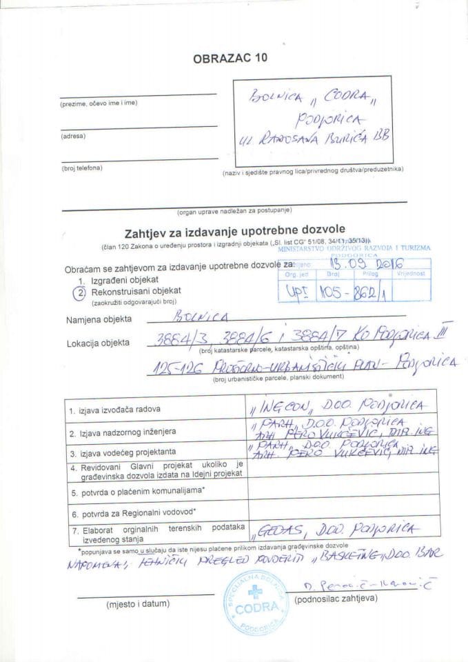 UPI 105_862_1 Specijalna bolnica Codra