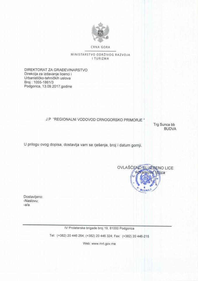 1055_1961_2 J.P Regionalni vodovod Crnogorsko primorje