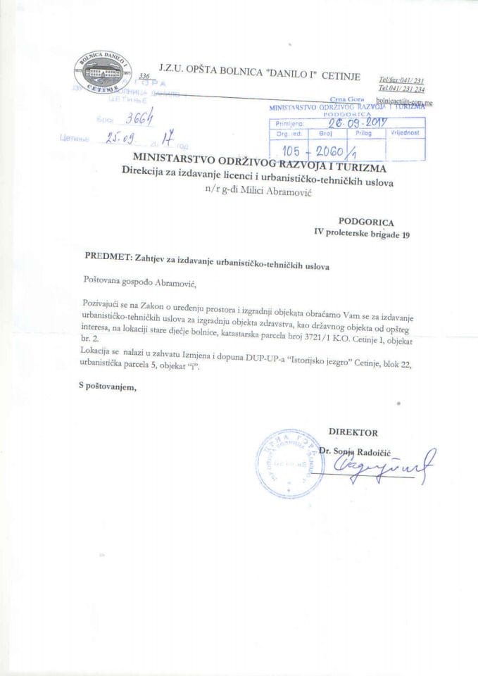 105_2060_J Z U Opsta bolnica Danilo I Cetinje