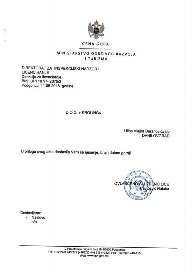 UPI-107-7-2675-2 DOO KROLING