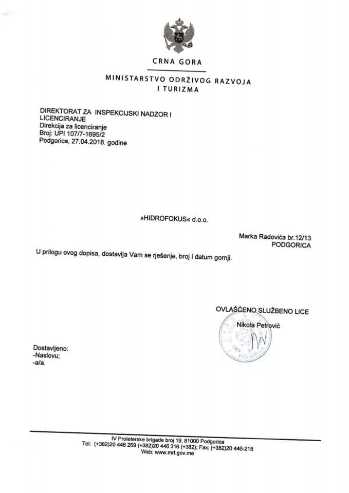 UPI-107-7-1695-2 HIDROFOKUS DOO