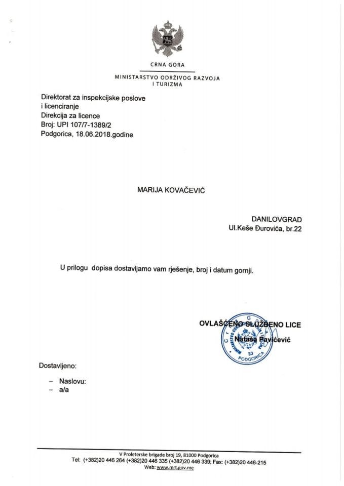 UPI-107-7-1389-2 MARIJA KOVAČEVIĆ