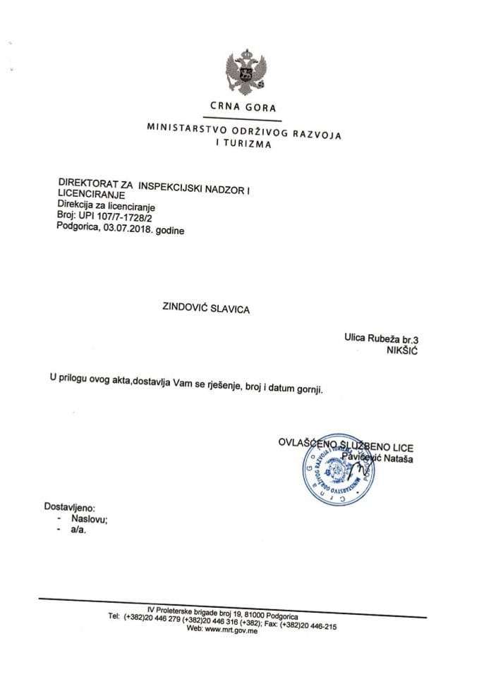 УПИ-107-7-1728-2 СЛАВИЦА ЗИНДОВИЋ