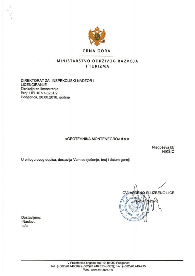 UPI-107-7-3231-2 GEOTEHNIKA MONTENEGRO DOO