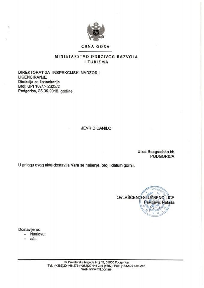 UPI-107-7-2623-2 DANILO JEVRIĆ