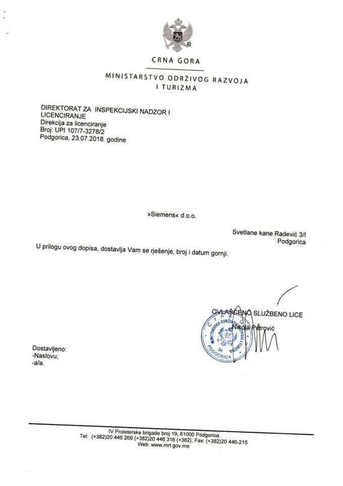 UPI-107-7-3278-2 SIEMENS DOO