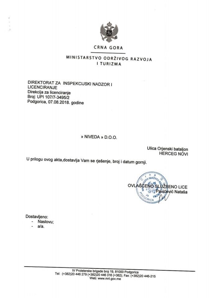 UPI-107-7-3495-2 NIVEDA DOO