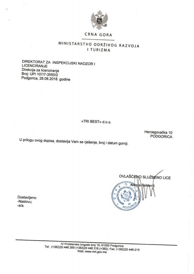 UPI-107-7-3550-2 TRI BEST DOO